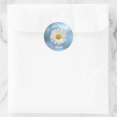 Cheerful White Daisy Ronde Sticker (Tas)
