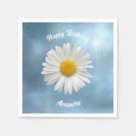 Cheerful White Daisy Servet