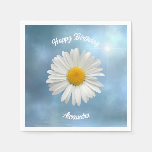 Cheerful White Daisy Servet (Voorkant)