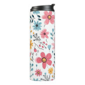 Cheerful Wildflower Meadow Floral Thermosbeker (Gedraaid links)