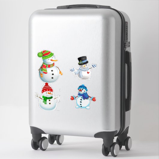 Cheerful Winter Snowmen Collection Sticker (Koffer)