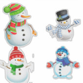 Cheerful Winter Snowmen Collection Sticker (Voorkant)