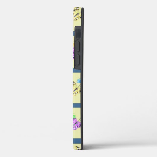 Cheerful Yellow Butterfly & Flowers Case-Mate iPhone Case (Achterkant / Links)