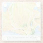 Cheerful Yellow Calla Lily Vacation Home Glazen Onderzetter (Achterkant)