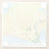 Cheerful Yellow Calla Lily Vacation Home Glazen Onderzetter (Achterkant)