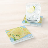 Cheerful Yellow Calla Lily Vacation Home Glazen Onderzetter (Schuin)