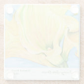 Cheerful Yellow Calla Lily Vacation Home Glazen Onderzetter (Achterkant)