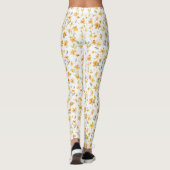 Cheerful Yellow Floral Waterverf Leggings (Achterkant)