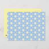 Cheerful Yellow Star Pattern Postcard Briefkaart (Voorkant / Achterkant)