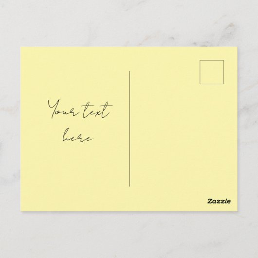 Cheerful Yellow Star Pattern Postcard Briefkaart (Achterkant)