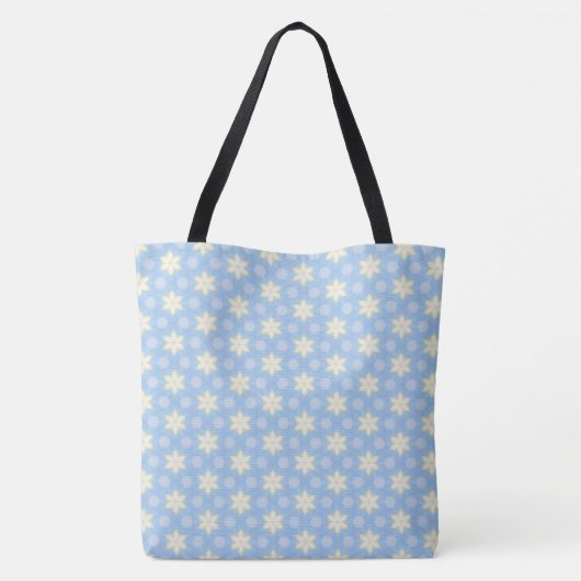 Cheerful yellow starry tote bag (Achterkant)