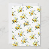Cheerful Yellow Sunflower Bridal Tea Kaart (Achterkant)