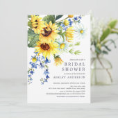 Cheerful Yellow Sunflower Vrijgezellenfeest Kaart (Staand voorkant)