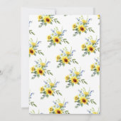 Cheerful Yellow Sunflower Vrijgezellenfeest Kaart (Achterkant)