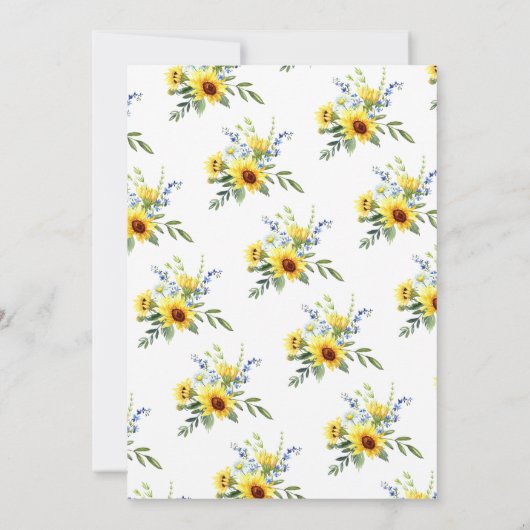 Cheerful Yellow Sunflower Vrijgezellenfeest Kaart (Achterkant)