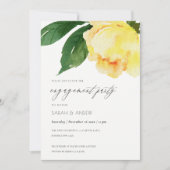 CHEERFUL YELLOW WATERVERF FLORAL VERLOVING KAART (Voorkant)