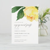 CHEERFUL YELLOW WATERVERF FLORAL VERLOVING KAART (Staand voorkant)