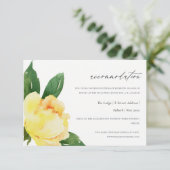 CHEERFUL YELLOW WATERVERF FORALE ACCOMMODATIE KAART (Staand voorkant)