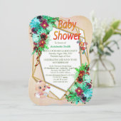 Cheerfull Baby Boy Shower Kaart (Staand voorkant)