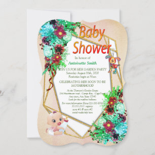 Cheerfull Baby Boy Shower Kaart