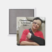 Cheerfulness is een cadeau magneet (Voorkant / Achterkant)