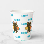 Cheering Black Cat Papieren Bekers (Achterkant)