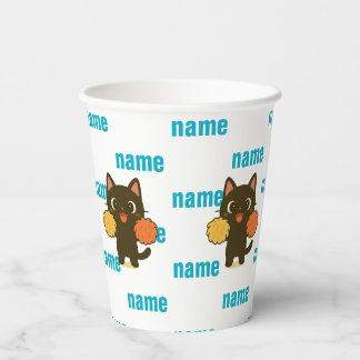 Cheering Black Cat Papieren Bekers