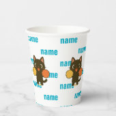 Cheering Black Cat Papieren Bekers (Links)