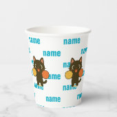 Cheering Black Cat Papieren Bekers (Voorkant)