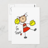 Cheering Go Team Tshirts en Gifts Briefkaart (Voorkant / Achterkant)