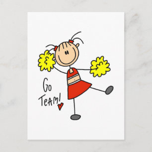 Cheering Go Team Tshirts en Gifts Briefkaart