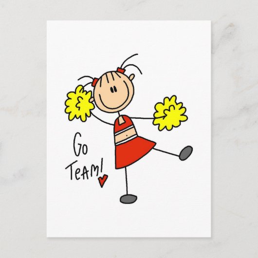 Cheering Go Team Tshirts en Gifts Briefkaart (Voorkant)