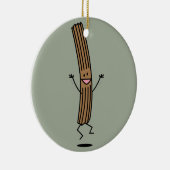 Cheering Jumping Churro Keramisch Ornament (Rechts)