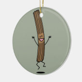 Cheering Jumping Churro Keramisch Ornament (Links)
