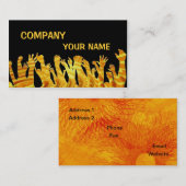 Cheering menigte visitekaartje (Voorkant / Achterkant)