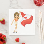 Cheering voor Canada Napkins Servet (Insitu)