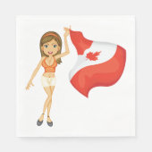 Cheering voor Canada Napkins Servet (Voorkant)
