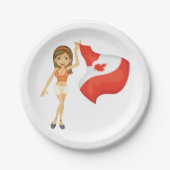 Cheering voor Canadese Borden Papieren Bordje (Voorkant)