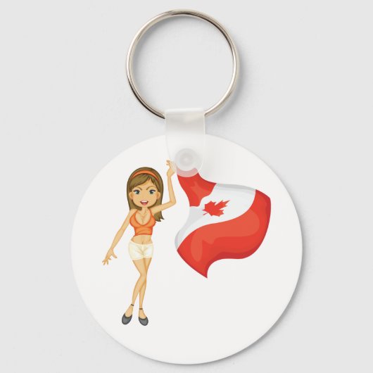 Cheering voor Canadese Sleutelhanger (Voorkant)