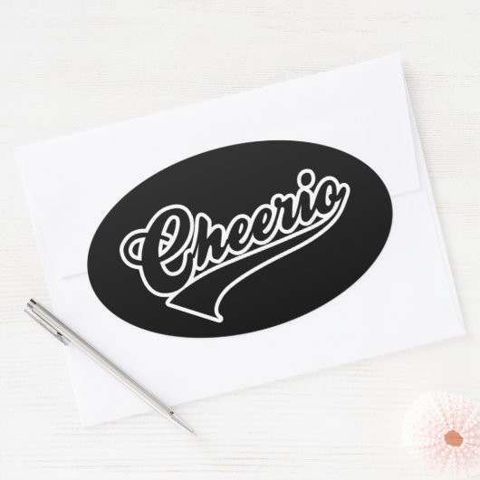 Cheerio Oval Sticker (Envelop)
