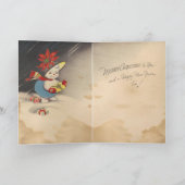 "Cheerio"  Sneeuwmensen Feestdagen Kaart (Binnen)