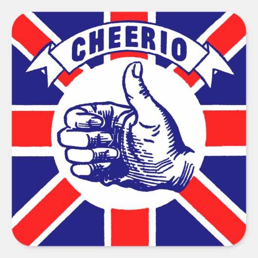 Cheerio Vierkante Sticker (Voorkant)