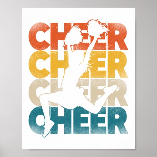Cheerlead Cheer Cheer Retro Poster (Voorkant)