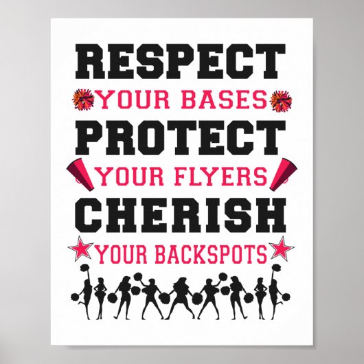Cheerlead Cheer respecteer je bloedverwanten en be Poster (Voorkant)