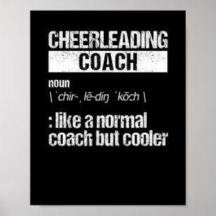 Cheerlead Coach Definition Cheerleader Trainer Poster