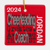 Cheerlead Coach Extraordinaire CUSTOM Keramisch Ornament (Voorkant)