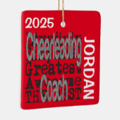 Cheerlead Coach Extraordinaire CUSTOM Keramisch Ornament (Rechts)