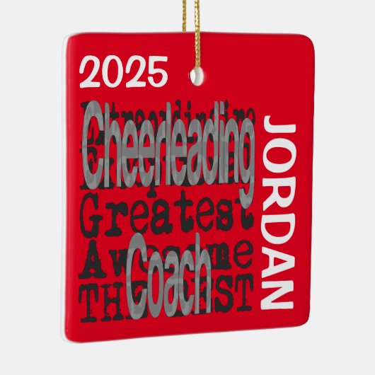 Cheerlead Coach Extraordinaire CUSTOM Keramisch Ornament (Rechts)