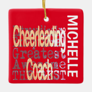 Cheerlead Coach Extraordinaire CUSTOM Keramisch Ornament