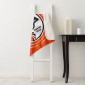 Cheerlead Coach Gift Ideas, Oranje zwart White Sherpa Deken (In situ)